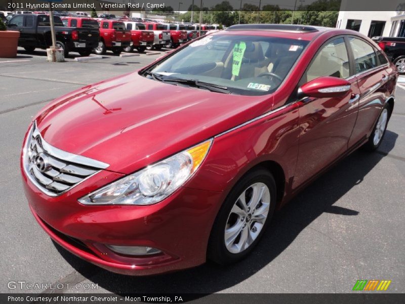 Venetian Red / Camel 2011 Hyundai Sonata Limited