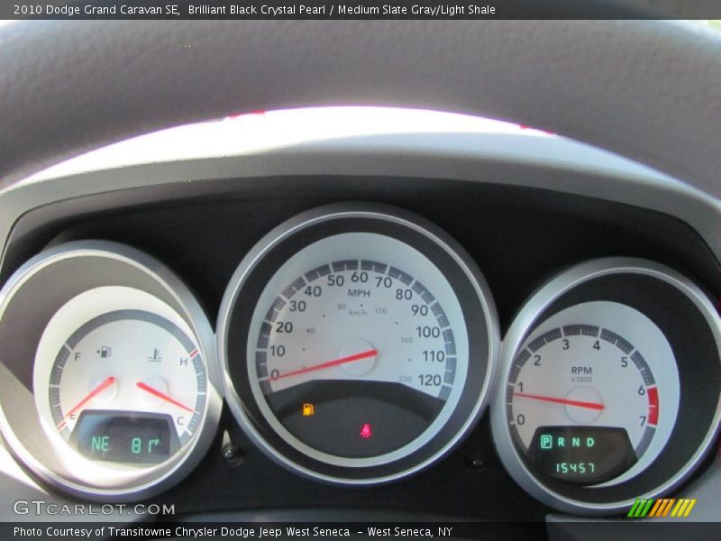 Brilliant Black Crystal Pearl / Medium Slate Gray/Light Shale 2010 Dodge Grand Caravan SE