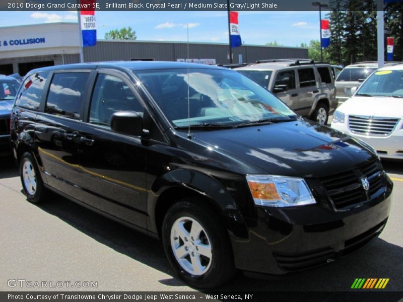 Brilliant Black Crystal Pearl / Medium Slate Gray/Light Shale 2010 Dodge Grand Caravan SE