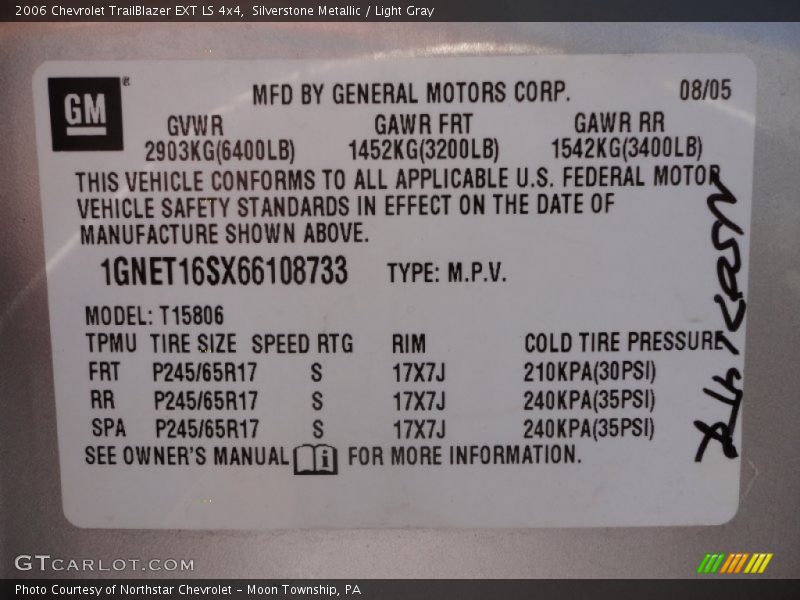 Silverstone Metallic / Light Gray 2006 Chevrolet TrailBlazer EXT LS 4x4