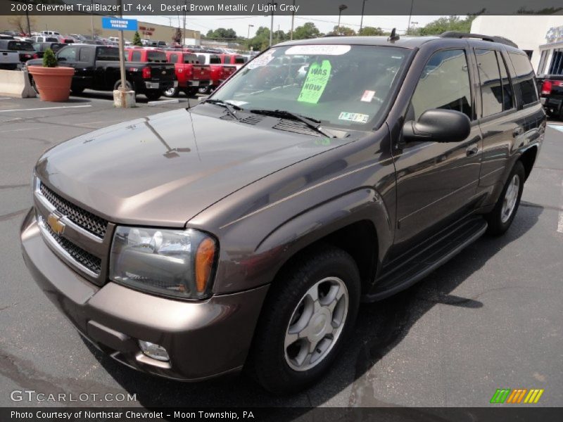 Desert Brown Metallic / Light Gray 2008 Chevrolet TrailBlazer LT 4x4