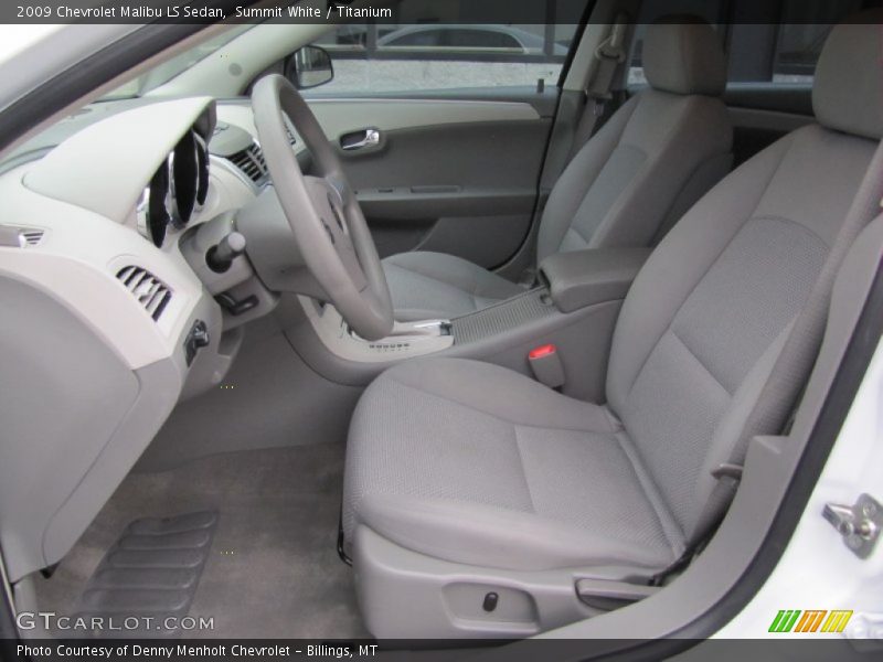 Summit White / Titanium 2009 Chevrolet Malibu LS Sedan