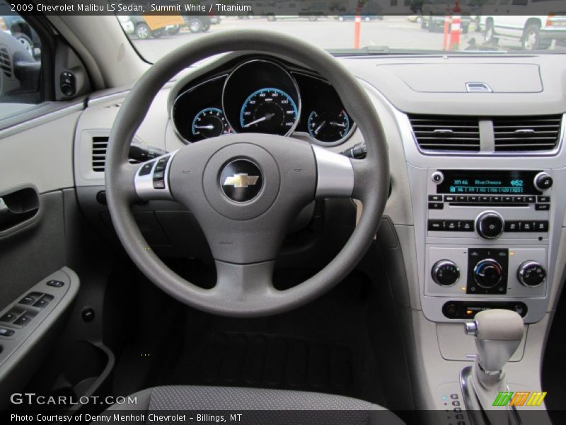 Summit White / Titanium 2009 Chevrolet Malibu LS Sedan