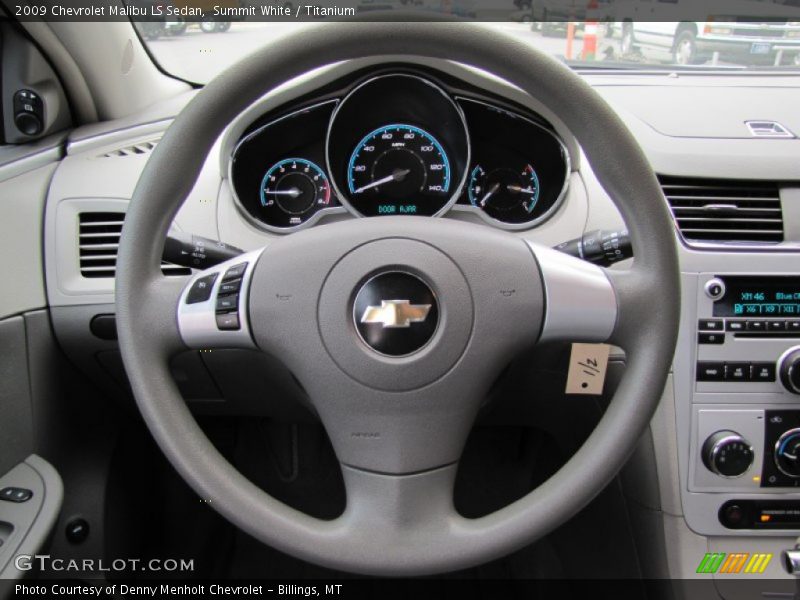 Summit White / Titanium 2009 Chevrolet Malibu LS Sedan