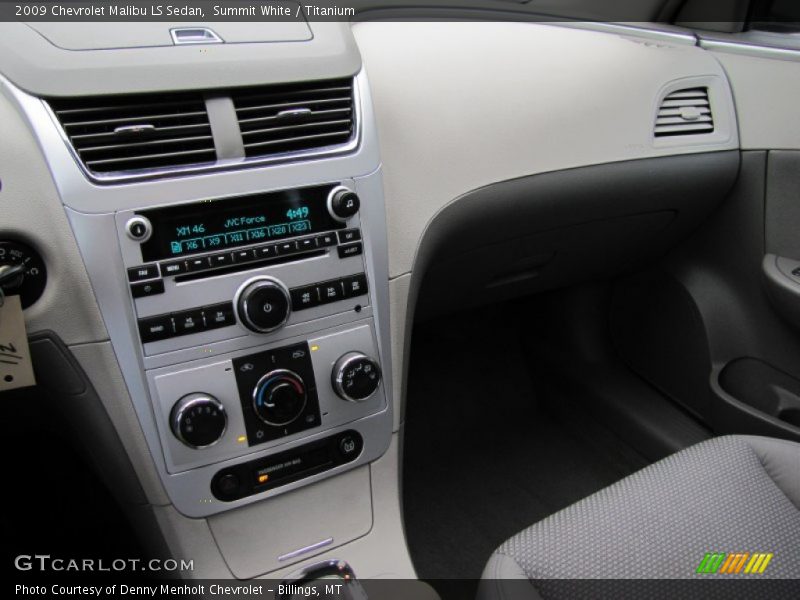 Summit White / Titanium 2009 Chevrolet Malibu LS Sedan