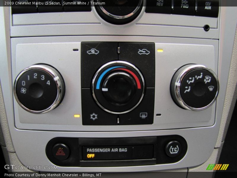 Summit White / Titanium 2009 Chevrolet Malibu LS Sedan