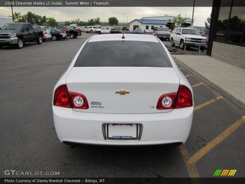 Summit White / Titanium 2009 Chevrolet Malibu LS Sedan