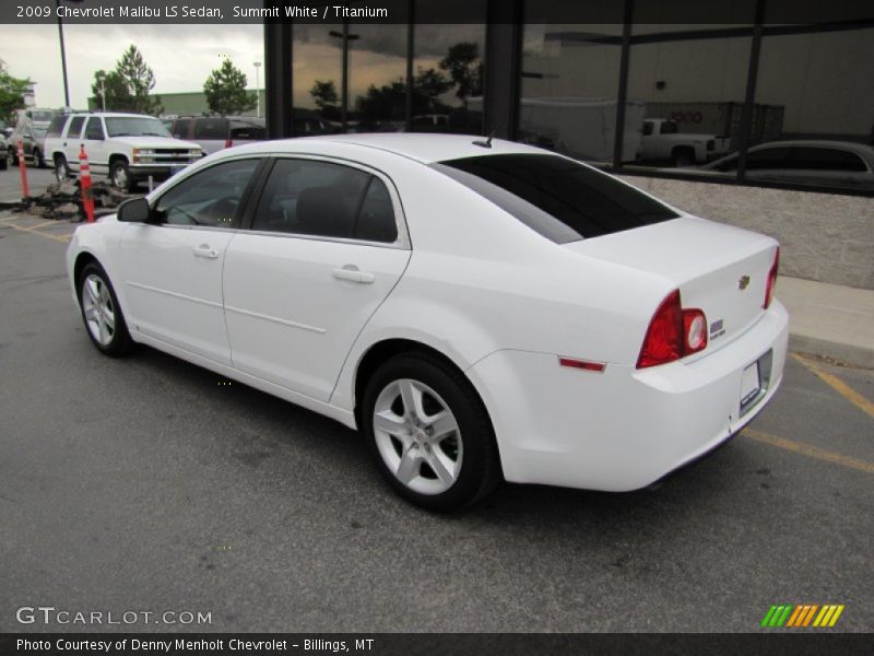 Summit White / Titanium 2009 Chevrolet Malibu LS Sedan