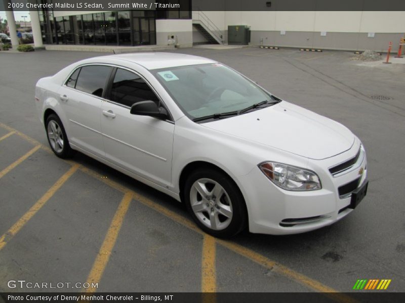 Summit White / Titanium 2009 Chevrolet Malibu LS Sedan