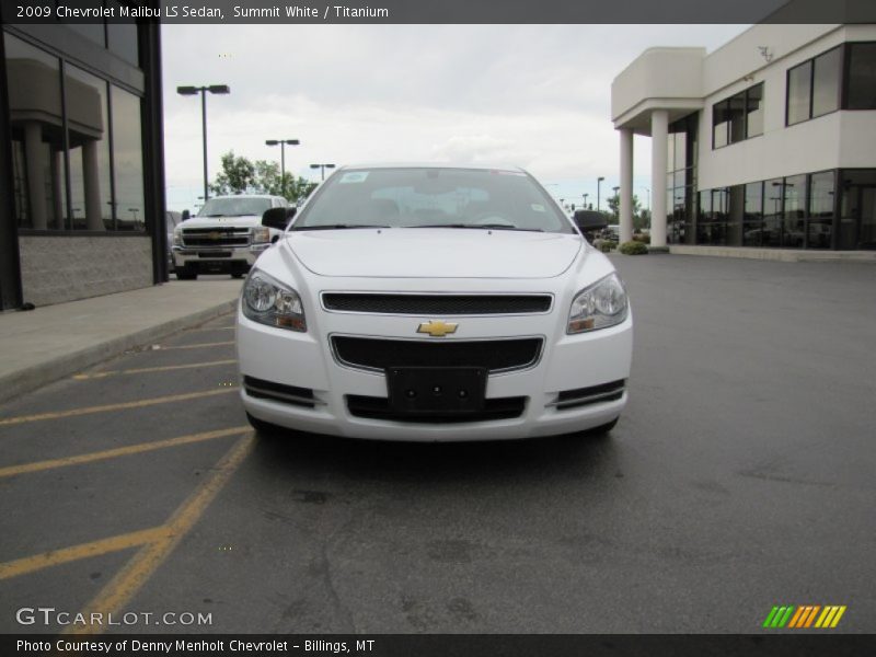 Summit White / Titanium 2009 Chevrolet Malibu LS Sedan