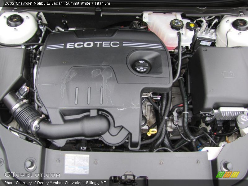 Summit White / Titanium 2009 Chevrolet Malibu LS Sedan