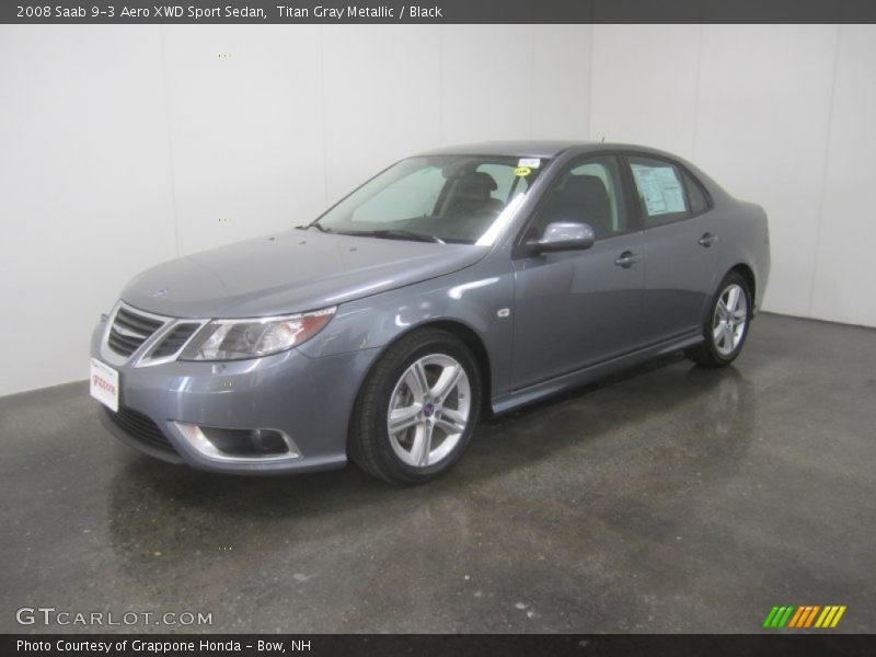 Titan Gray Metallic / Black 2008 Saab 9-3 Aero XWD Sport Sedan