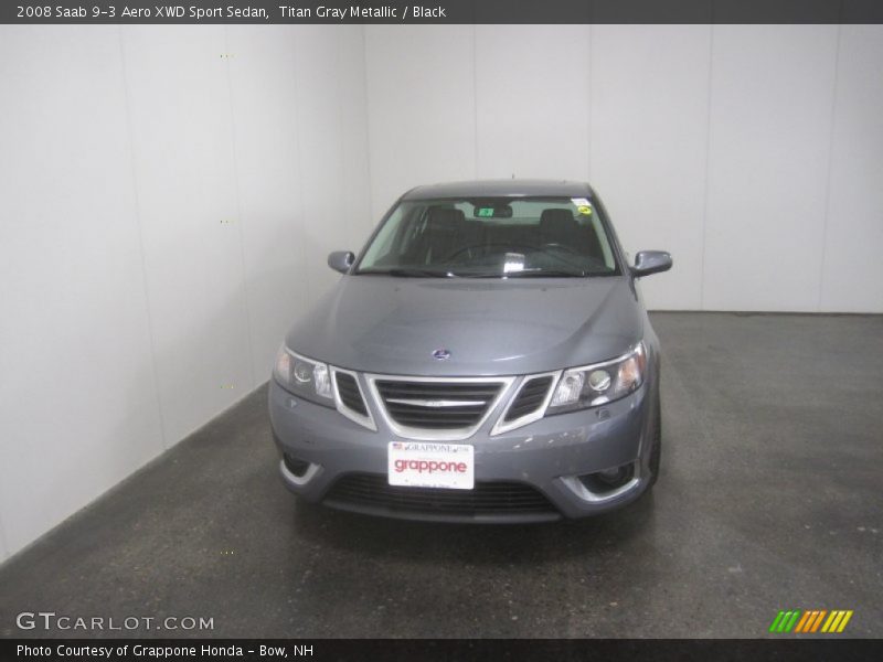 Titan Gray Metallic / Black 2008 Saab 9-3 Aero XWD Sport Sedan