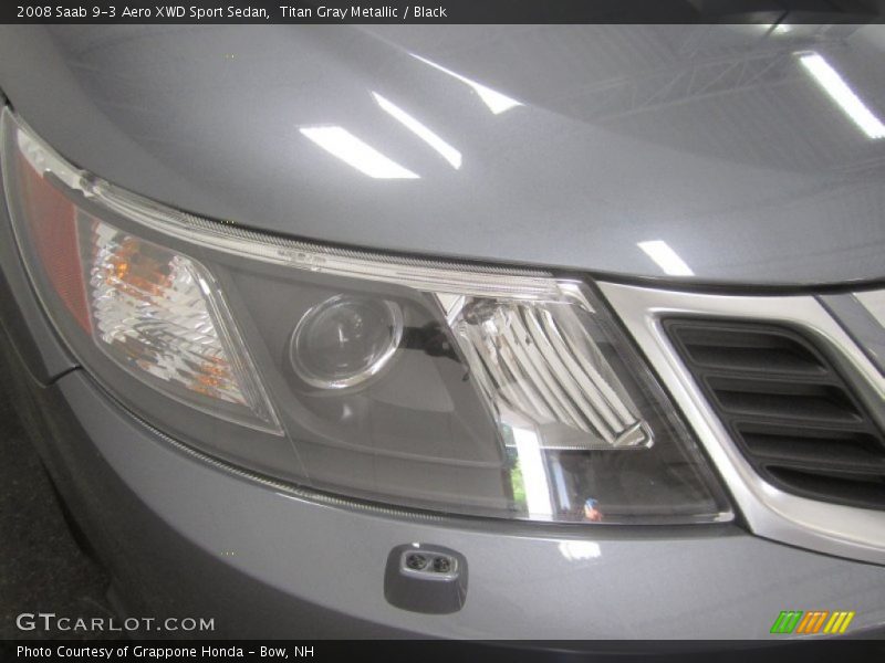 Titan Gray Metallic / Black 2008 Saab 9-3 Aero XWD Sport Sedan