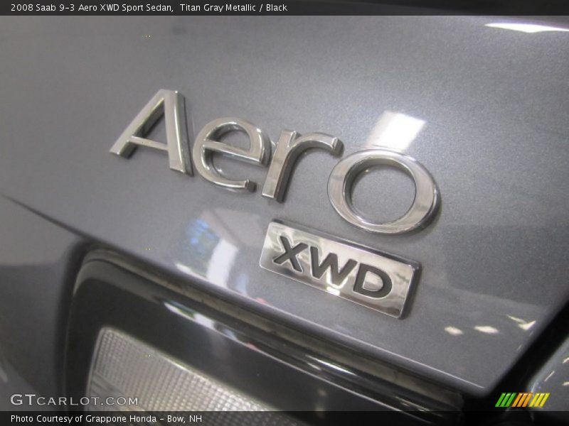 Titan Gray Metallic / Black 2008 Saab 9-3 Aero XWD Sport Sedan