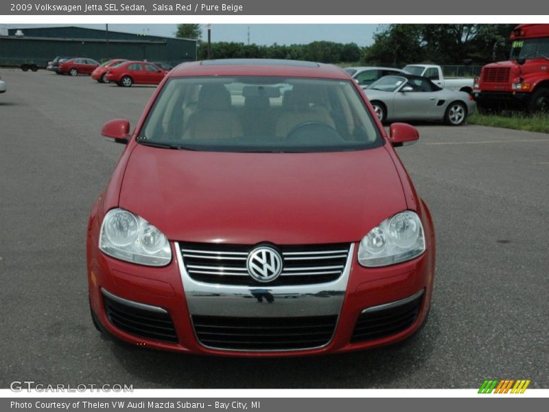 Salsa Red / Pure Beige 2009 Volkswagen Jetta SEL Sedan