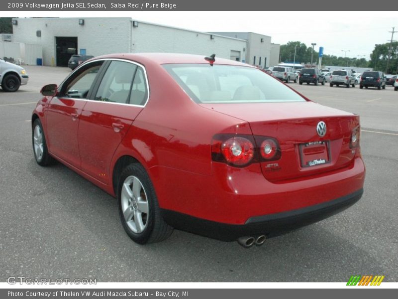 Salsa Red / Pure Beige 2009 Volkswagen Jetta SEL Sedan