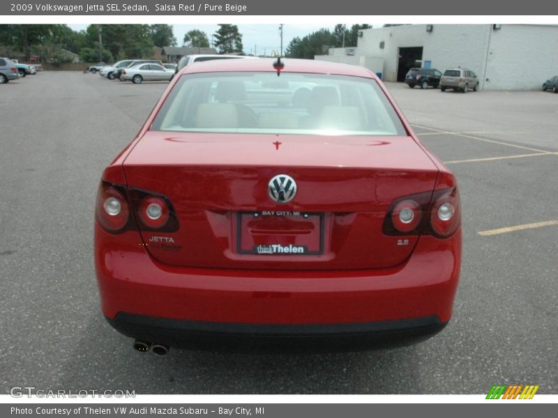 Salsa Red / Pure Beige 2009 Volkswagen Jetta SEL Sedan