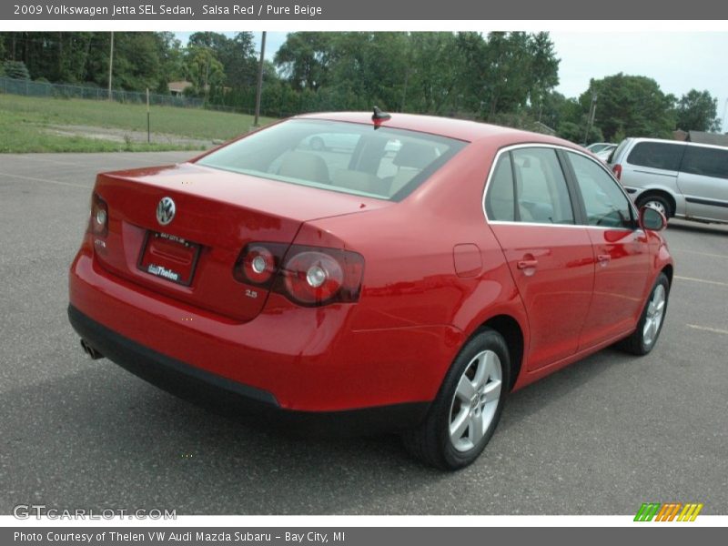 Salsa Red / Pure Beige 2009 Volkswagen Jetta SEL Sedan