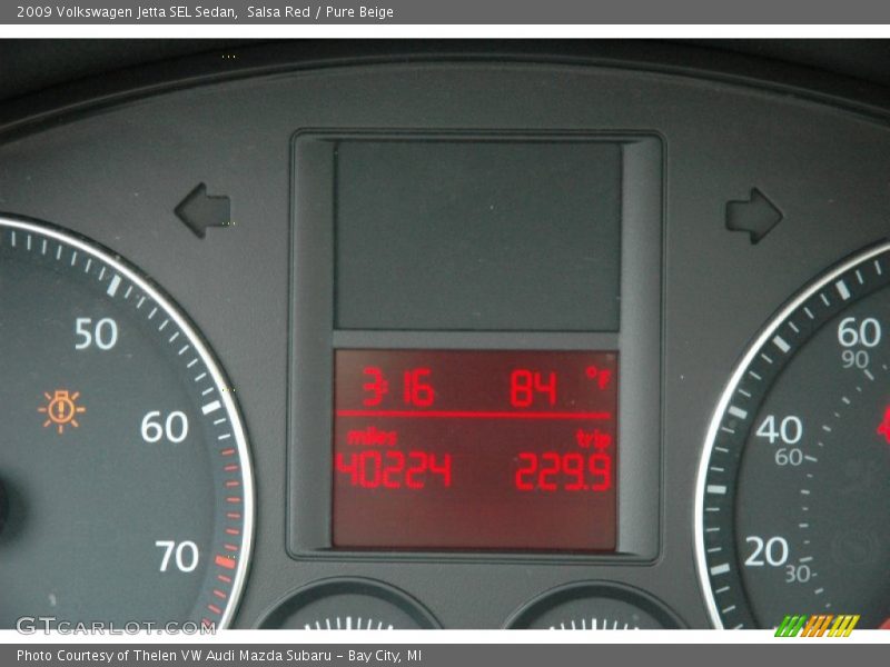 Salsa Red / Pure Beige 2009 Volkswagen Jetta SEL Sedan