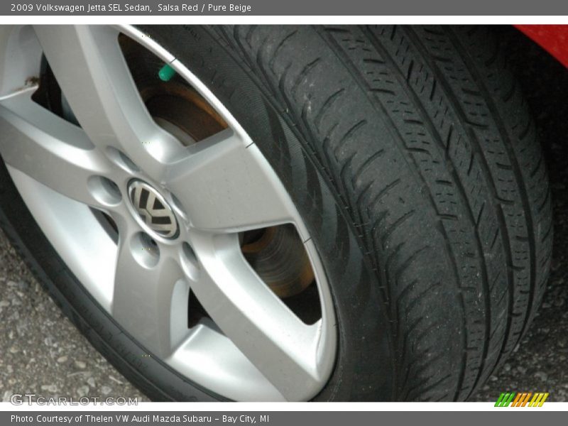 Salsa Red / Pure Beige 2009 Volkswagen Jetta SEL Sedan