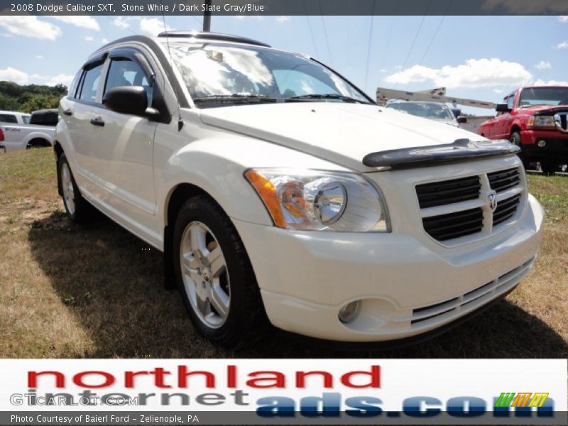 Stone White / Dark Slate Gray/Blue 2008 Dodge Caliber SXT