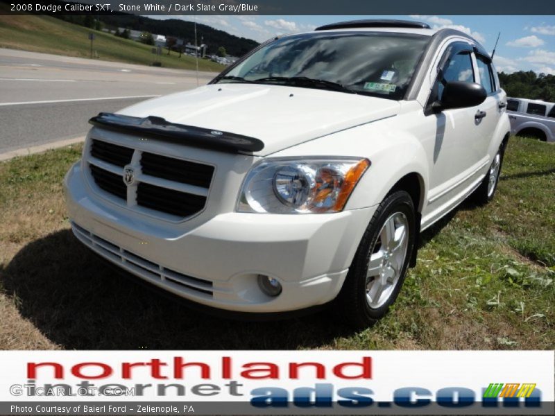 Stone White / Dark Slate Gray/Blue 2008 Dodge Caliber SXT