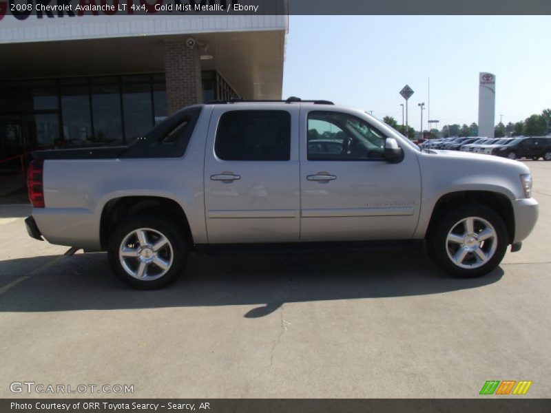 Gold Mist Metallic / Ebony 2008 Chevrolet Avalanche LT 4x4