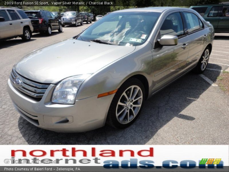 Vapor Silver Metallic / Charcoal Black 2009 Ford Fusion SE Sport