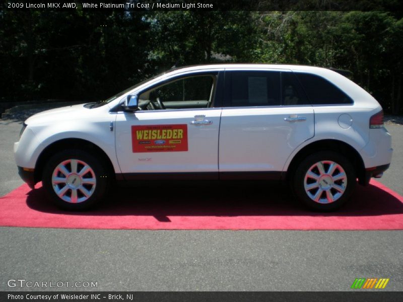 White Platinum Tri Coat / Medium Light Stone 2009 Lincoln MKX AWD