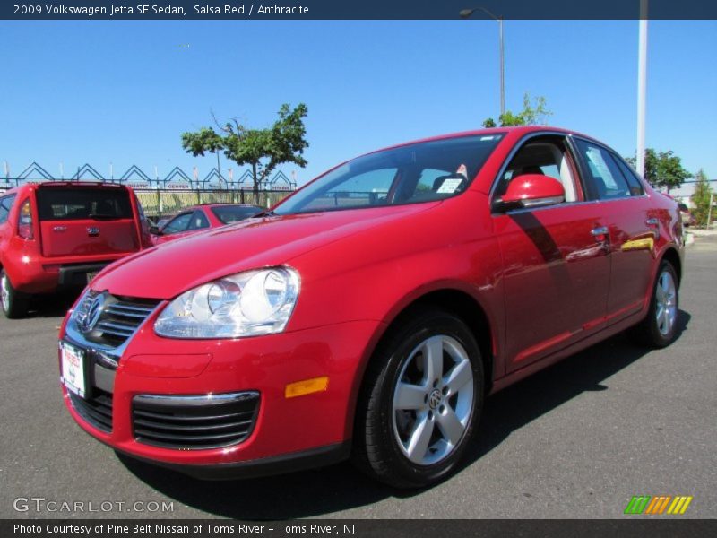 Salsa Red / Anthracite 2009 Volkswagen Jetta SE Sedan