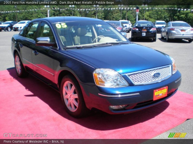 Dark Blue Pearl Metallic / Pebble Beige 2005 Ford Five Hundred Limited AWD