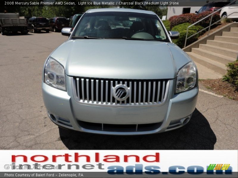 Light Ice Blue Metallic / Charcoal Black/Medium Light Stone 2008 Mercury Sable Premier AWD Sedan