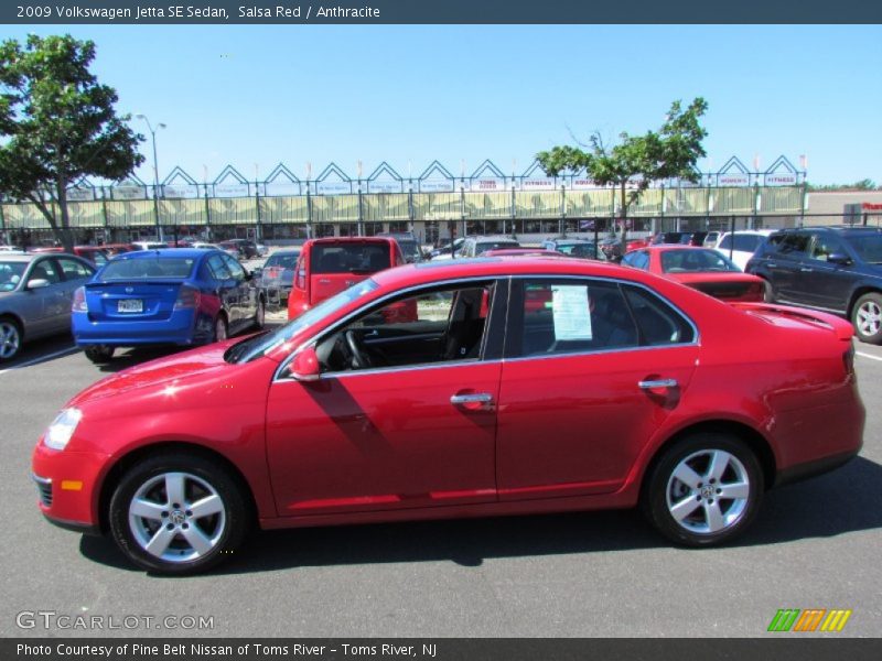 Salsa Red / Anthracite 2009 Volkswagen Jetta SE Sedan