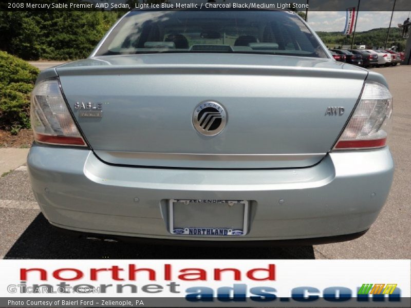 Light Ice Blue Metallic / Charcoal Black/Medium Light Stone 2008 Mercury Sable Premier AWD Sedan