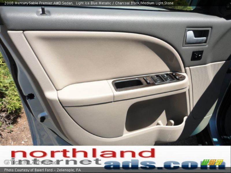 Light Ice Blue Metallic / Charcoal Black/Medium Light Stone 2008 Mercury Sable Premier AWD Sedan