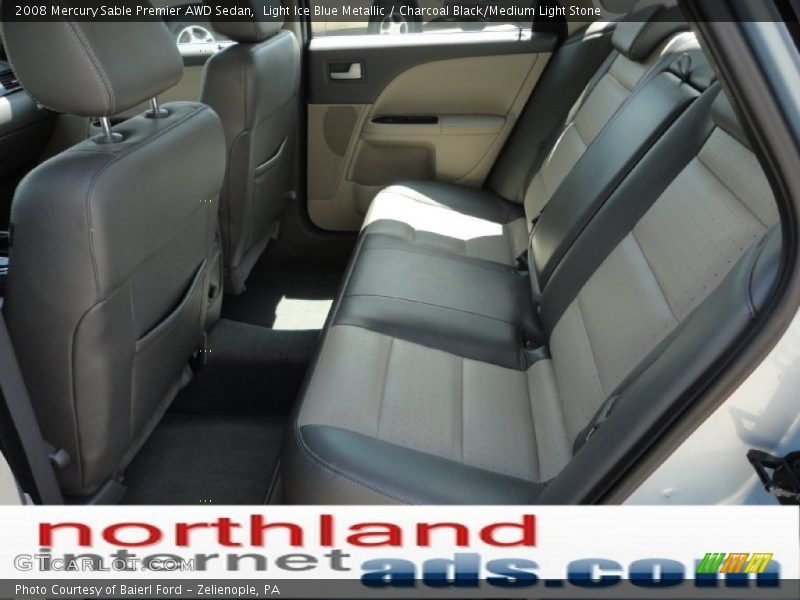 Light Ice Blue Metallic / Charcoal Black/Medium Light Stone 2008 Mercury Sable Premier AWD Sedan