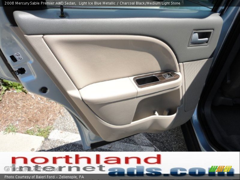 Light Ice Blue Metallic / Charcoal Black/Medium Light Stone 2008 Mercury Sable Premier AWD Sedan