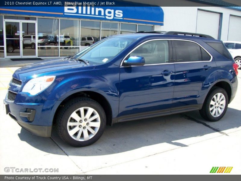 Navy Blue Metallic / Jet Black 2010 Chevrolet Equinox LT AWD