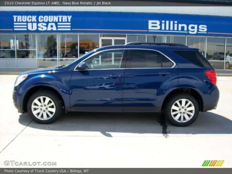 Navy Blue Metallic / Jet Black 2010 Chevrolet Equinox LT AWD