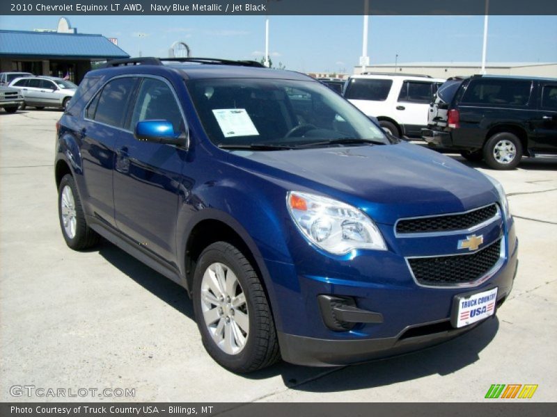 Navy Blue Metallic / Jet Black 2010 Chevrolet Equinox LT AWD