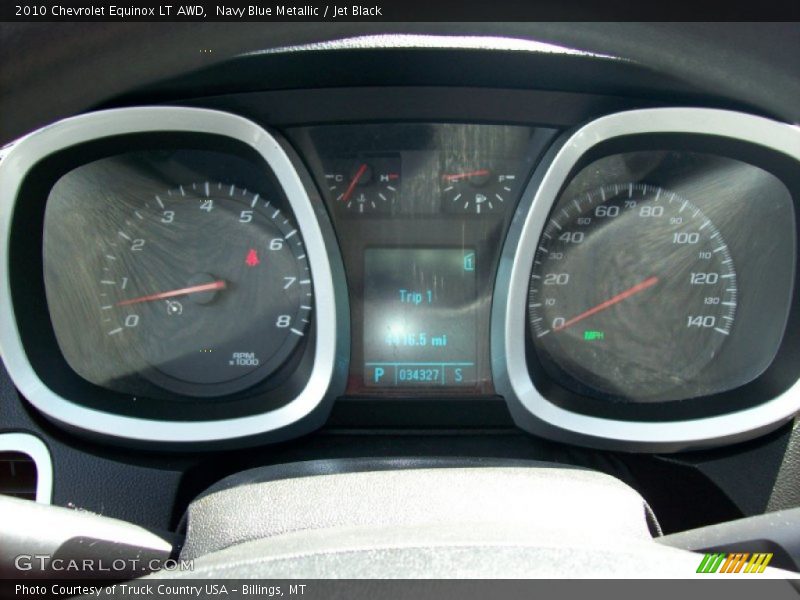 Navy Blue Metallic / Jet Black 2010 Chevrolet Equinox LT AWD