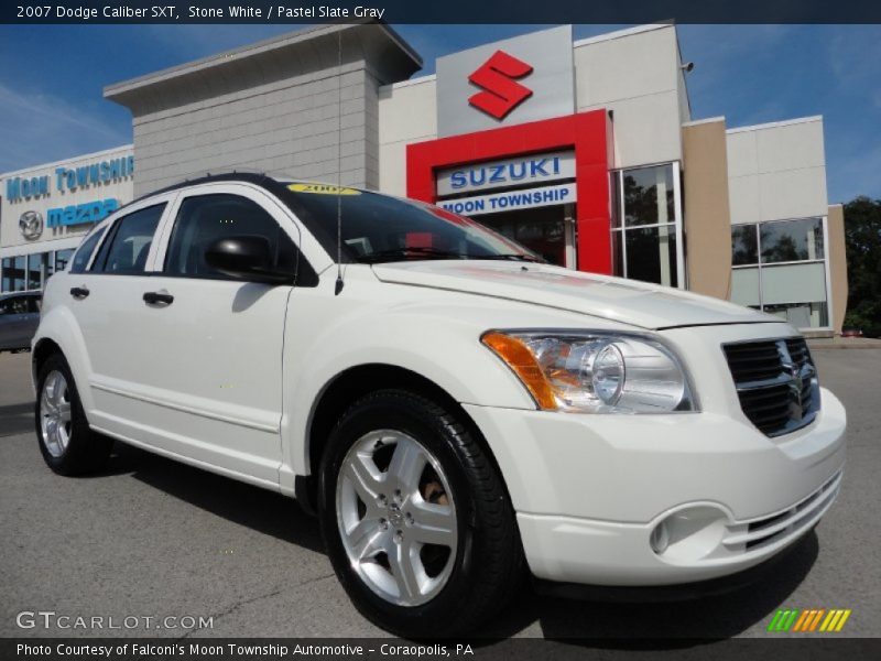 Stone White / Pastel Slate Gray 2007 Dodge Caliber SXT