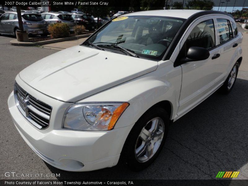 Stone White / Pastel Slate Gray 2007 Dodge Caliber SXT