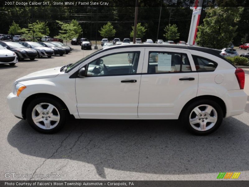 Stone White / Pastel Slate Gray 2007 Dodge Caliber SXT