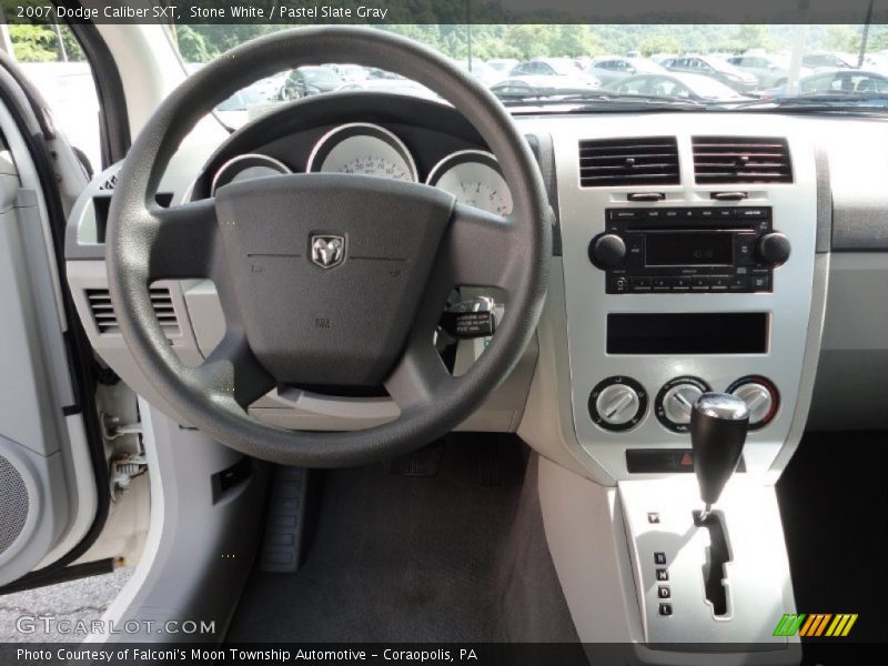 Stone White / Pastel Slate Gray 2007 Dodge Caliber SXT