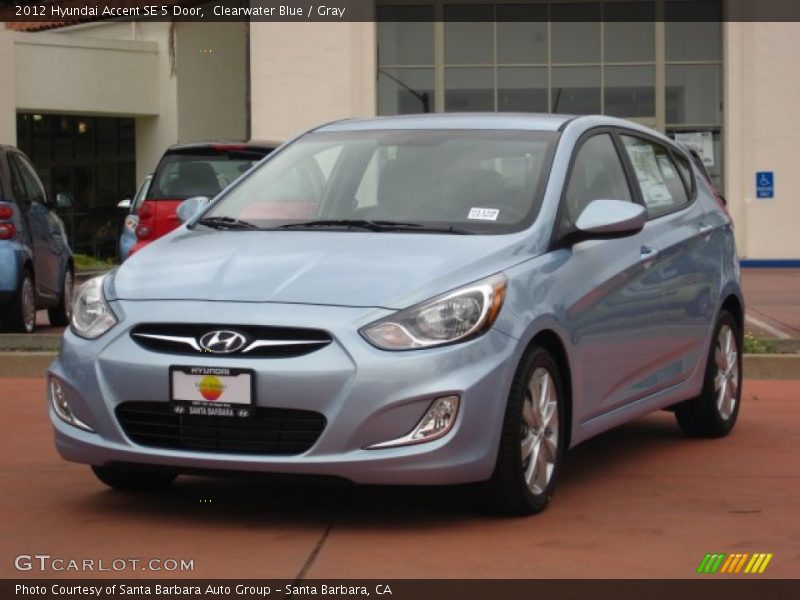 Clearwater Blue / Gray 2012 Hyundai Accent SE 5 Door