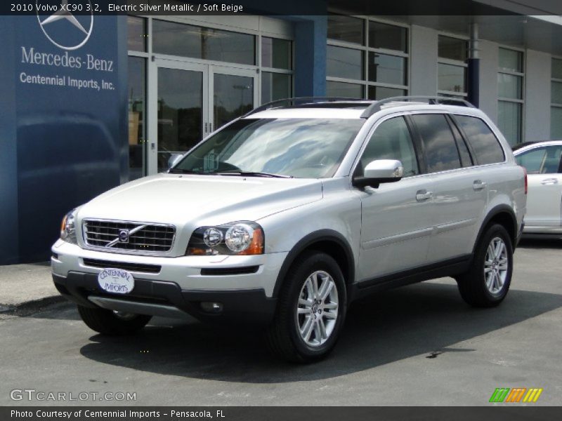 Electric Silver Metallic / Soft Beige 2010 Volvo XC90 3.2