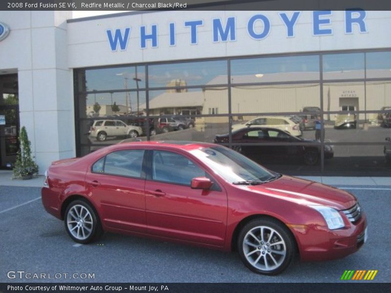 Redfire Metallic / Charcoal Black/Red 2008 Ford Fusion SE V6