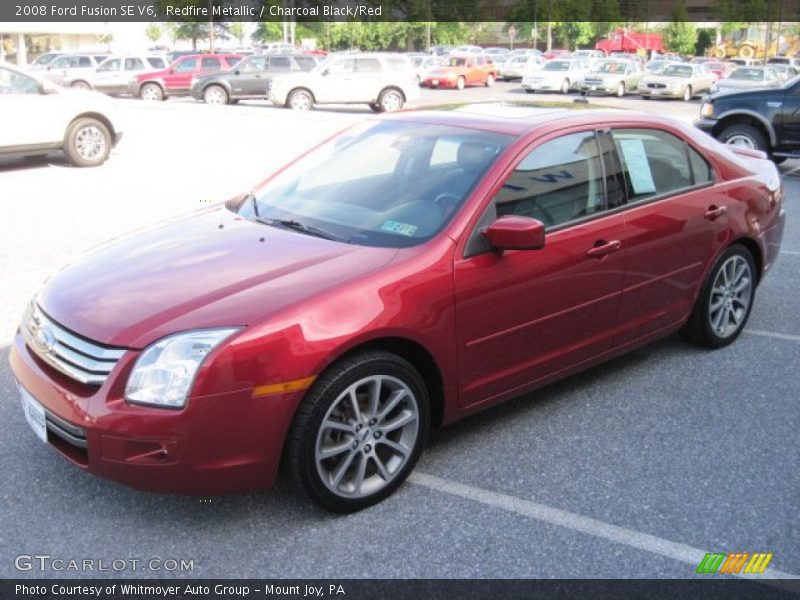 Redfire Metallic / Charcoal Black/Red 2008 Ford Fusion SE V6
